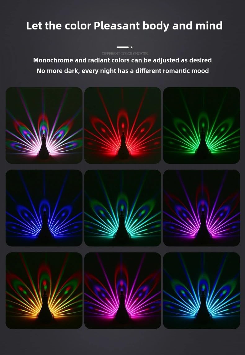LED Peacock Projection Lamp