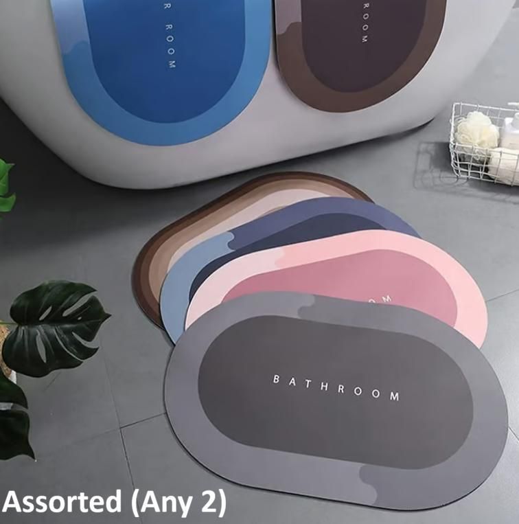 Water Absorbing Anti Slip Floor Mat, Bath Mat